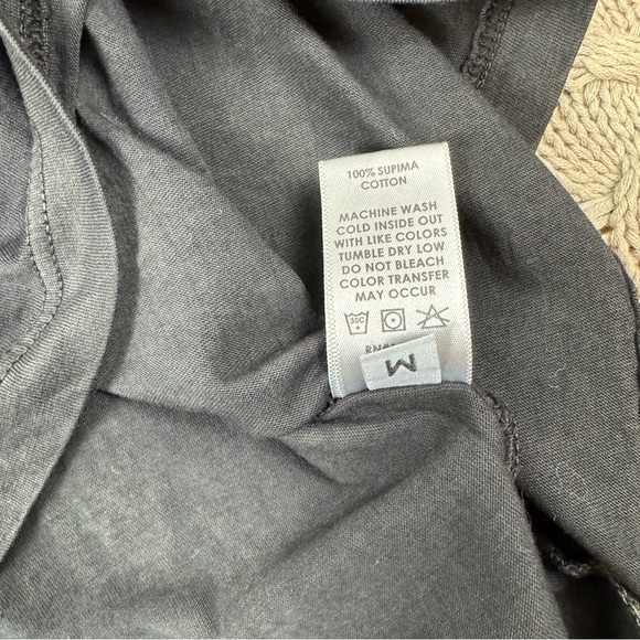 Cotton Citizen Vintage Black Standaed V Neck Tee Medium USA Made - Picture 10 of 15